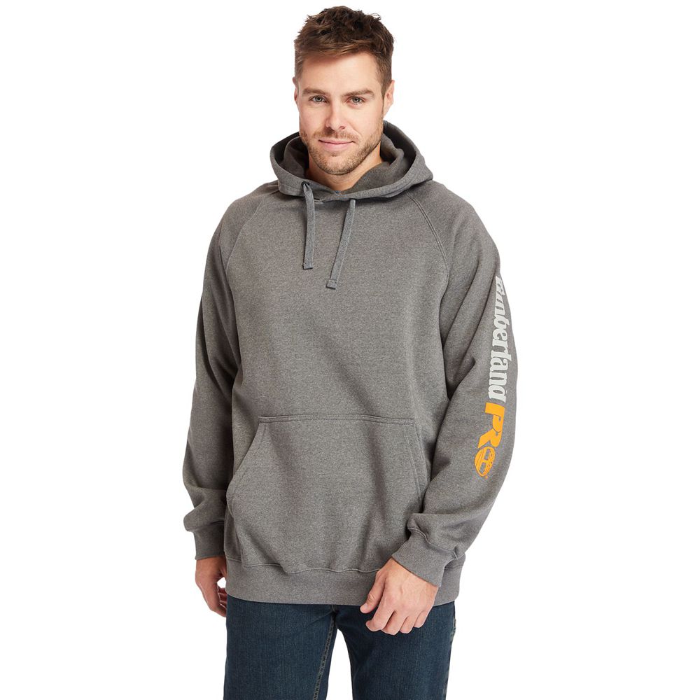 Timberland Φουτερ Ανδρικα Βαθυ Γκρι - Pro® Big & Tall Hood Honcho Sport Hoodie - Greece 6902573-QM